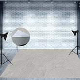 Aperturee - Aperturee Grey Mixed Nature Mable Texture Fabric Floor Mat